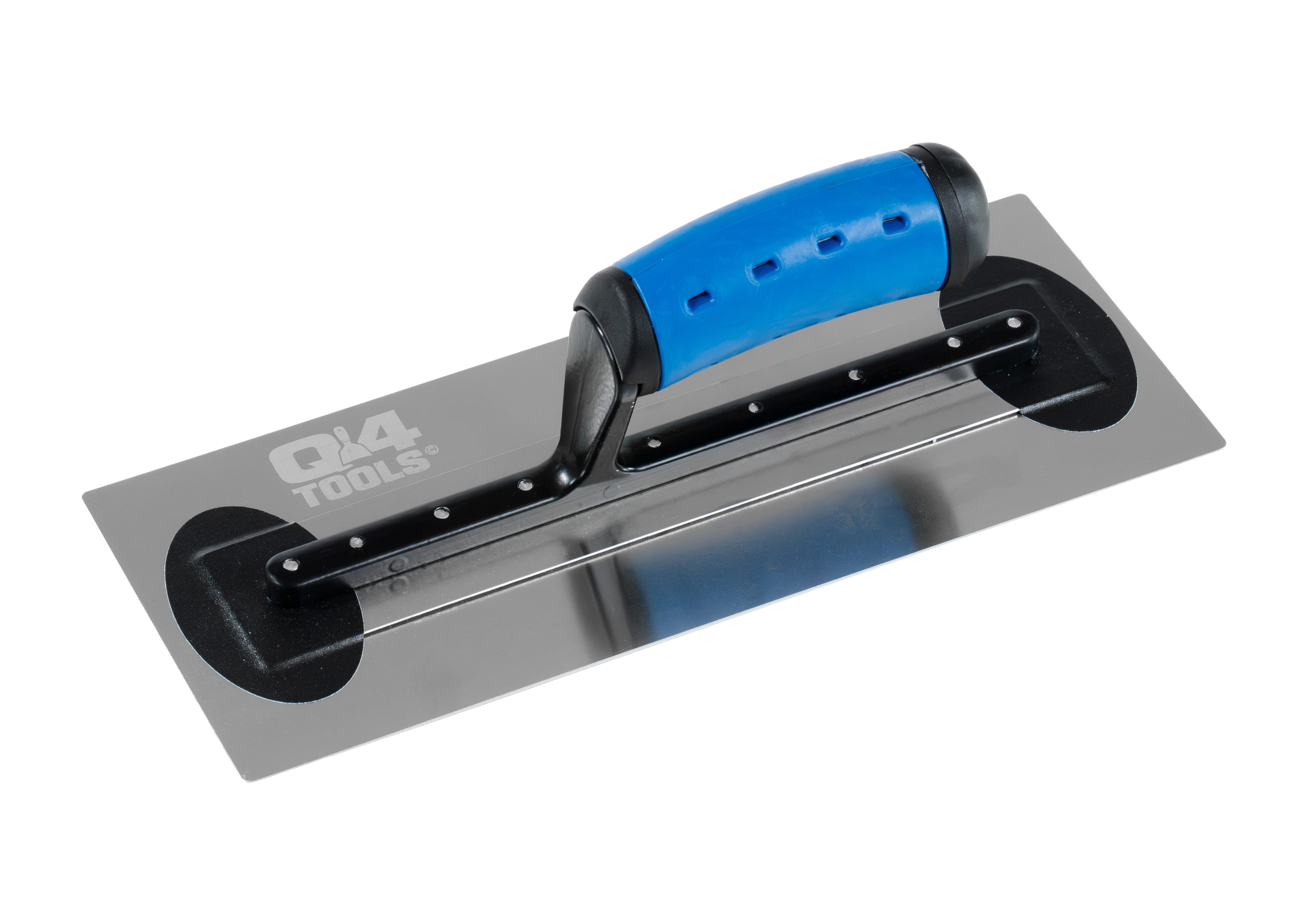 Q4Tools® Glättekelle‑Pro – 0,4 mm rostfreier Federbandstahl & 2K‑Handgriff