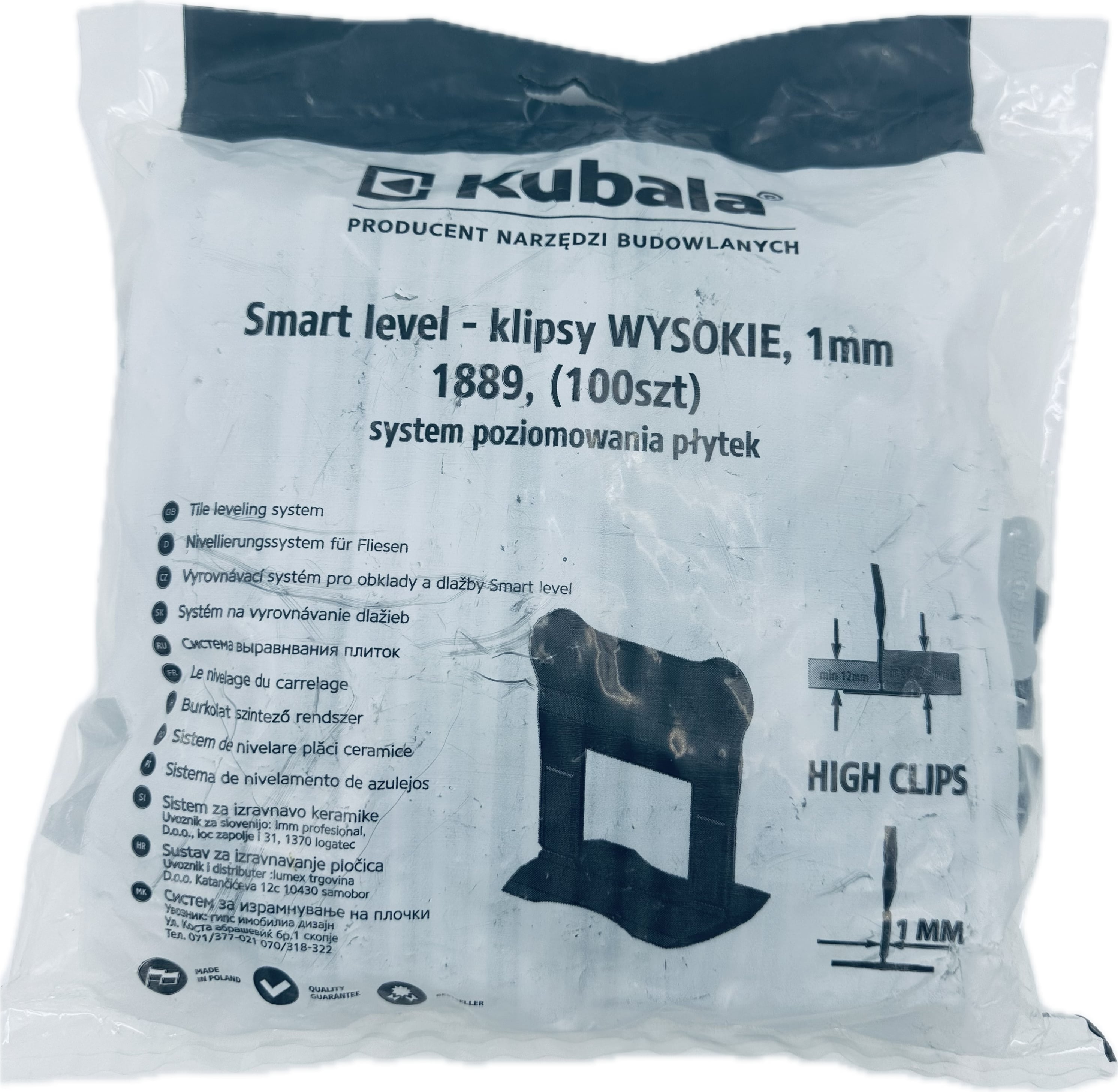 Fliesen-Nivelliersystem Smart Level hohe Ausführung 100 Stück Kubala  Fliesen-Nivelliersystem Smart Level hohe Ausführung 100 Stück Kubala