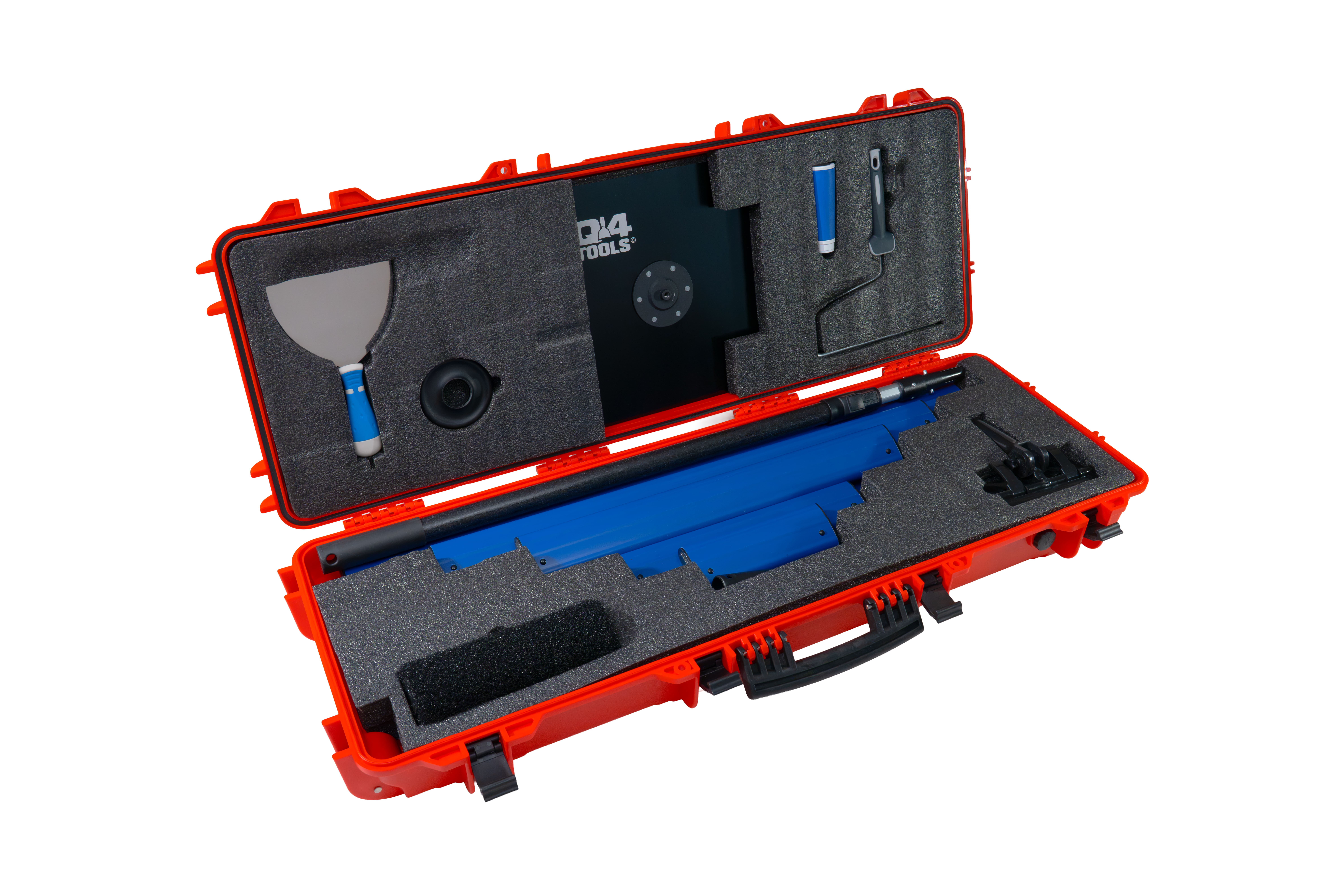 Q4Tools XL-Flächenspachtel-Pro-Komplettset im Koffer – Profi-Werkzeug für Stuckateure, Putzer, Trockenbauer und Maler