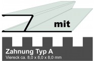 BMT Profi Ha-Kartätsche 150 cm - gezahnt -