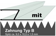 BMT Profi Ha-Kartätsche 180 cm - gezahnt -