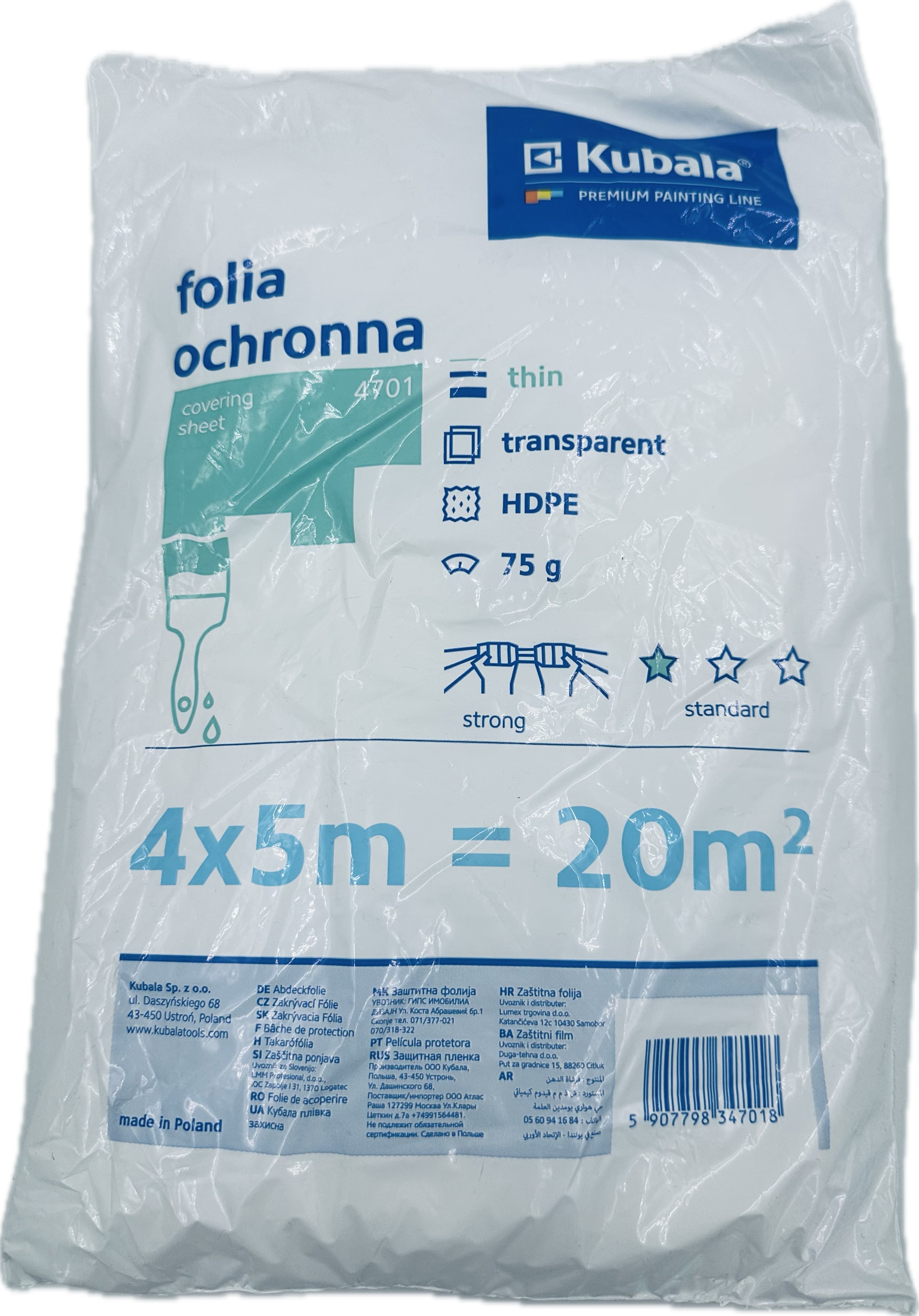 Abdeckfolie Standard dünn Kubala Abdeckfolie Standard dünn Kubala
